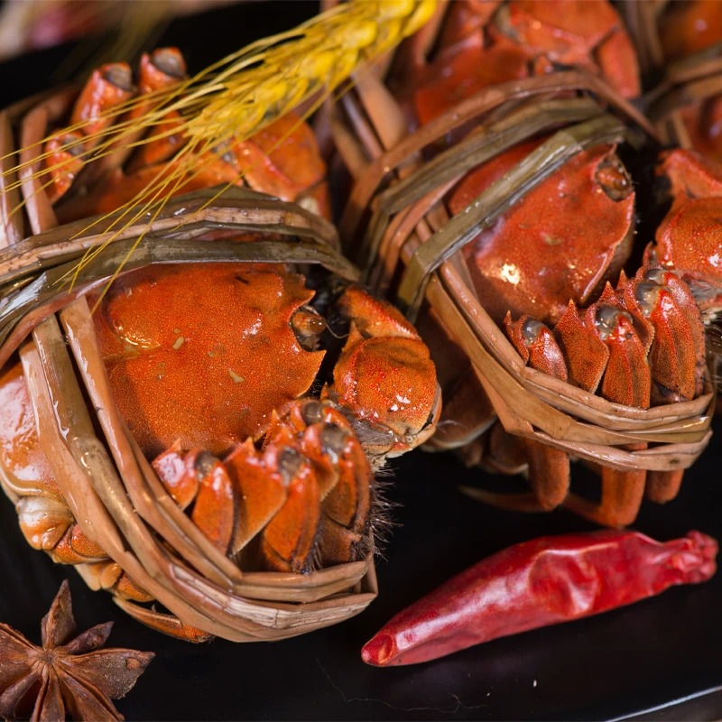 【活蟹】江苏大闸蟹公蟹（2.8-3.0两5只）-母蟹(2.8-3.0两5只）