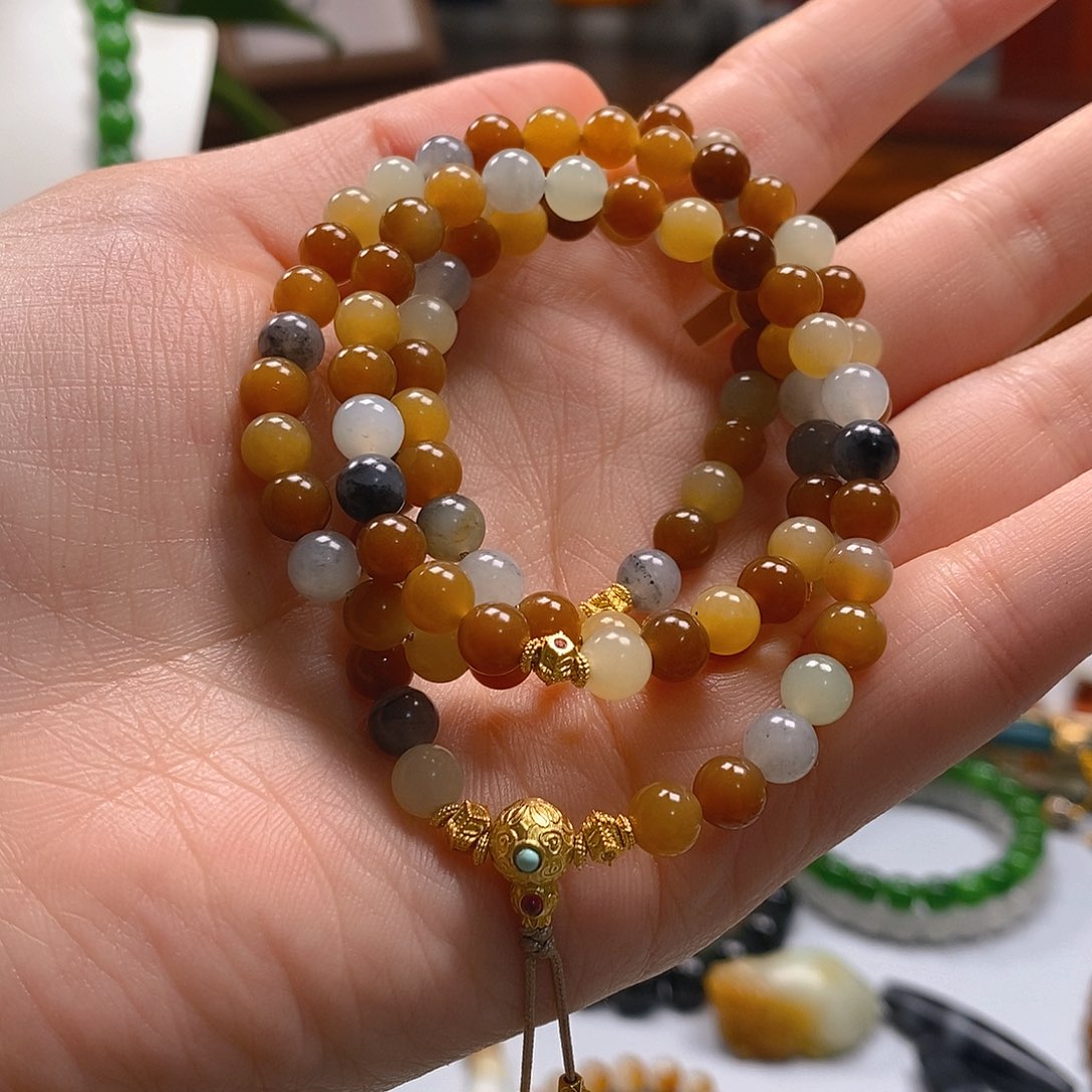 和田玉手串未镶嵌