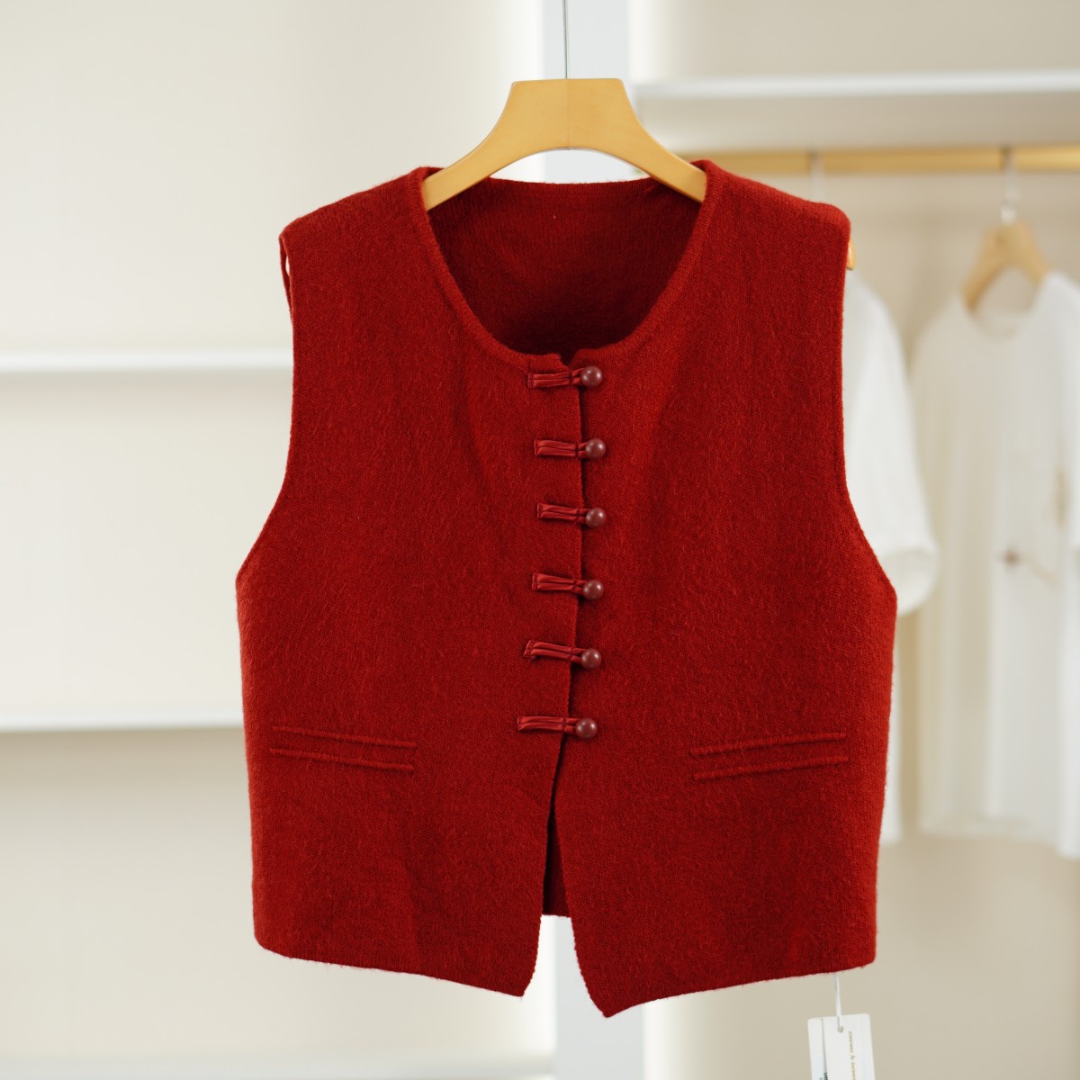 麦迪尚品【Miss-O】50522430 春秋时尚针织马甲开衫品牌撤柜