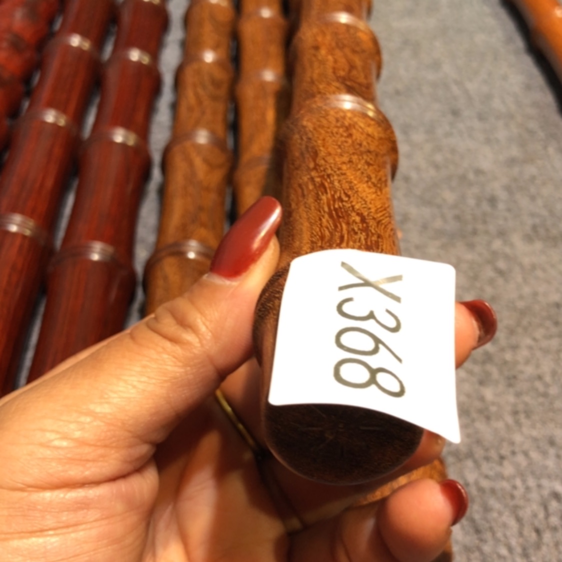 【闪购商品】木考*金星紫檀竹节棍一根368