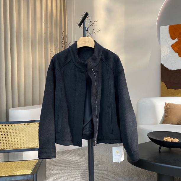 【墨涵精选】新款简约大气显瘦时尚百搭减龄休闲外套7153