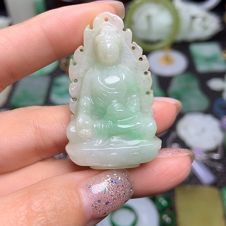 翡翠未镶嵌挂件清