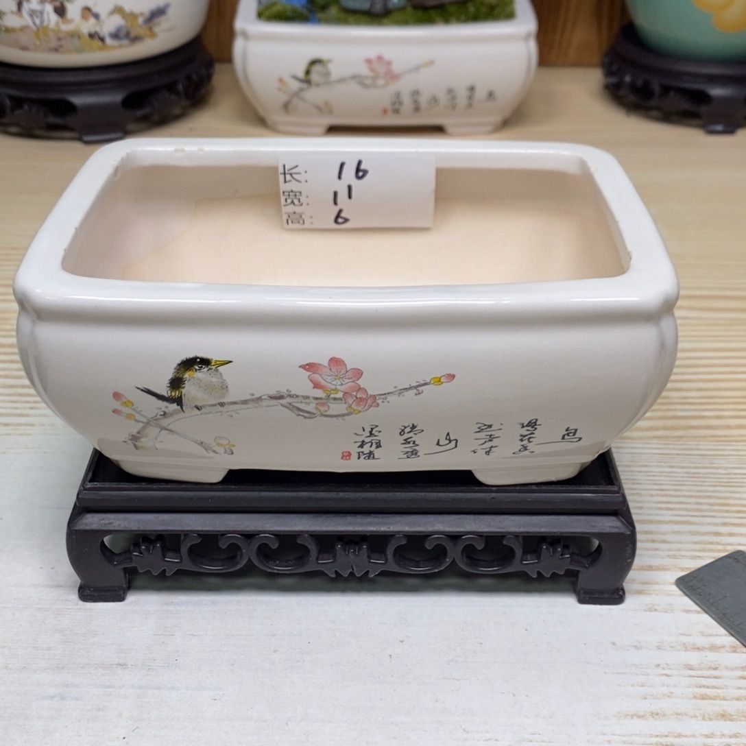 紫砂陶瓷花盆浮力