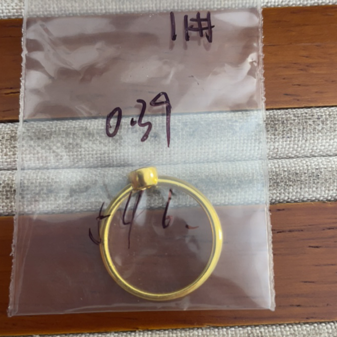 克重0.39 11号 泡泡6D戒指 足金999