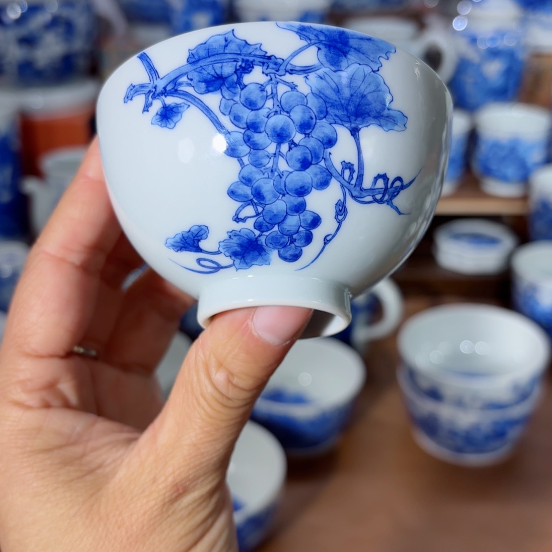 杯全手工全手绘陶瓷