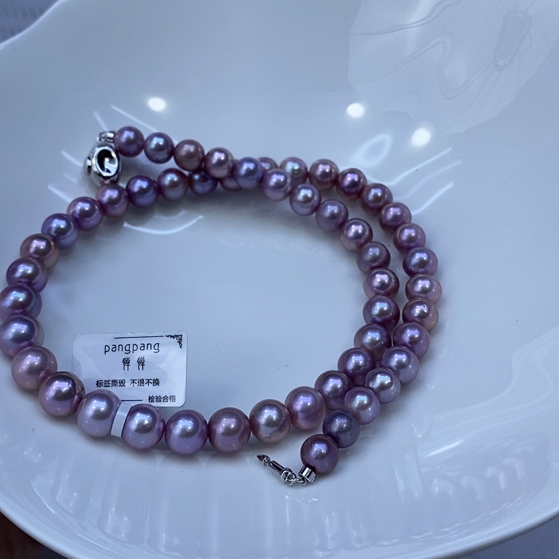 淡水珍珠颈饰银S925镶嵌
