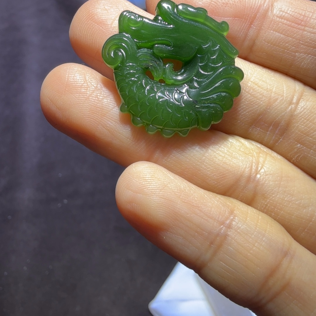 和田玉未镶嵌颈饰福利鱼化龙