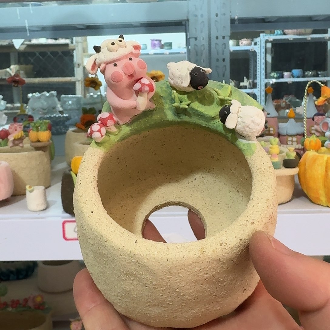 厂家直销手工花盆摆件