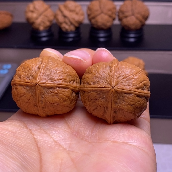 文玩核桃把件骰子四楞41