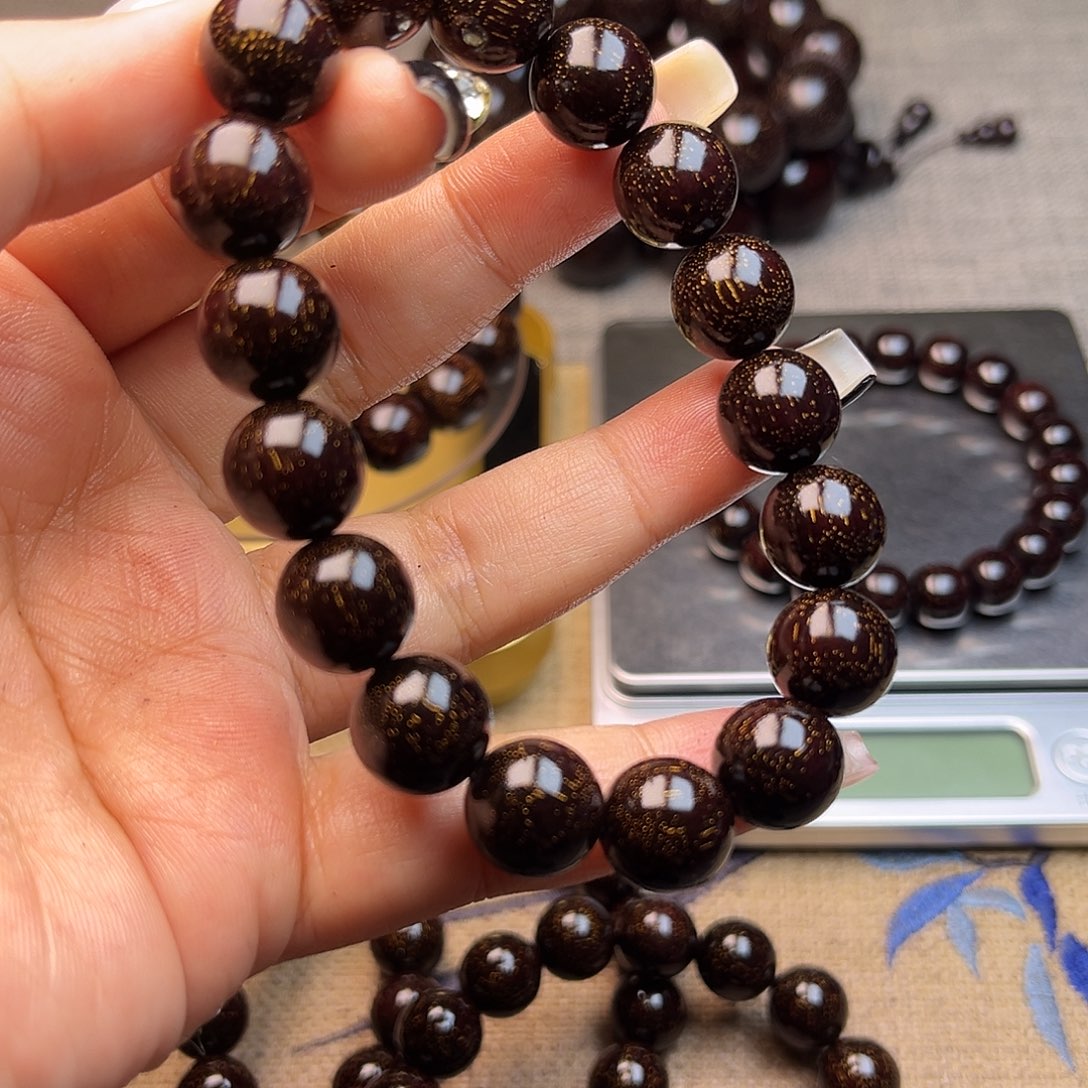 檀香紫檀（小叶紫檀）1.2 17颗爆星