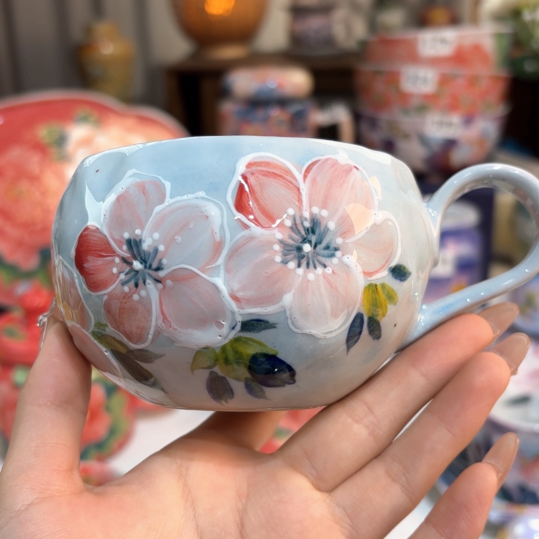 景德镇手绘高温釉下彩陶瓷茶具