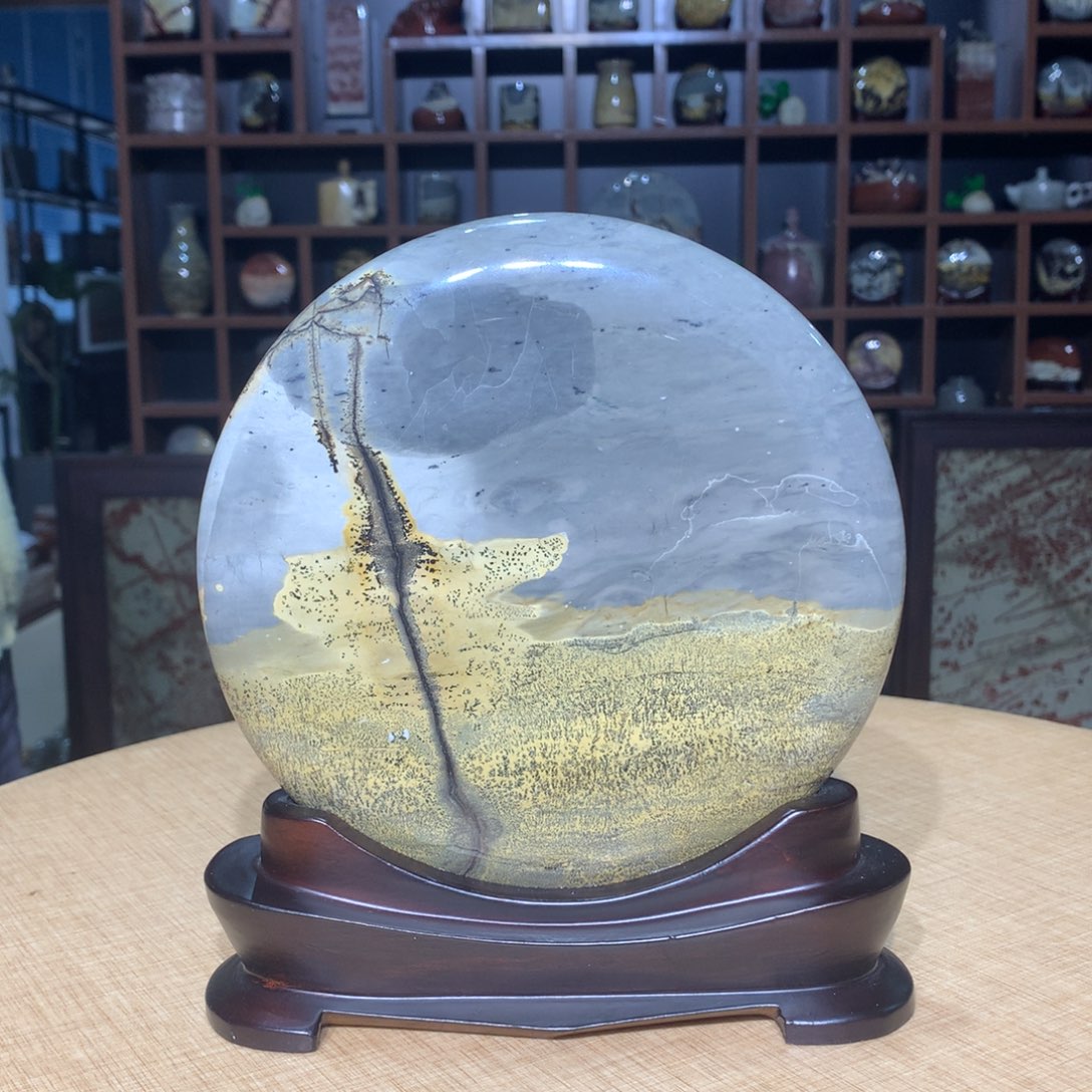 紫砂，广西国画石摆件，收藏观赏