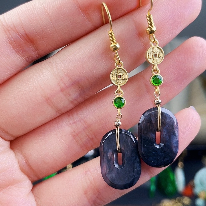 翡翠耳饰未镶嵌饰品