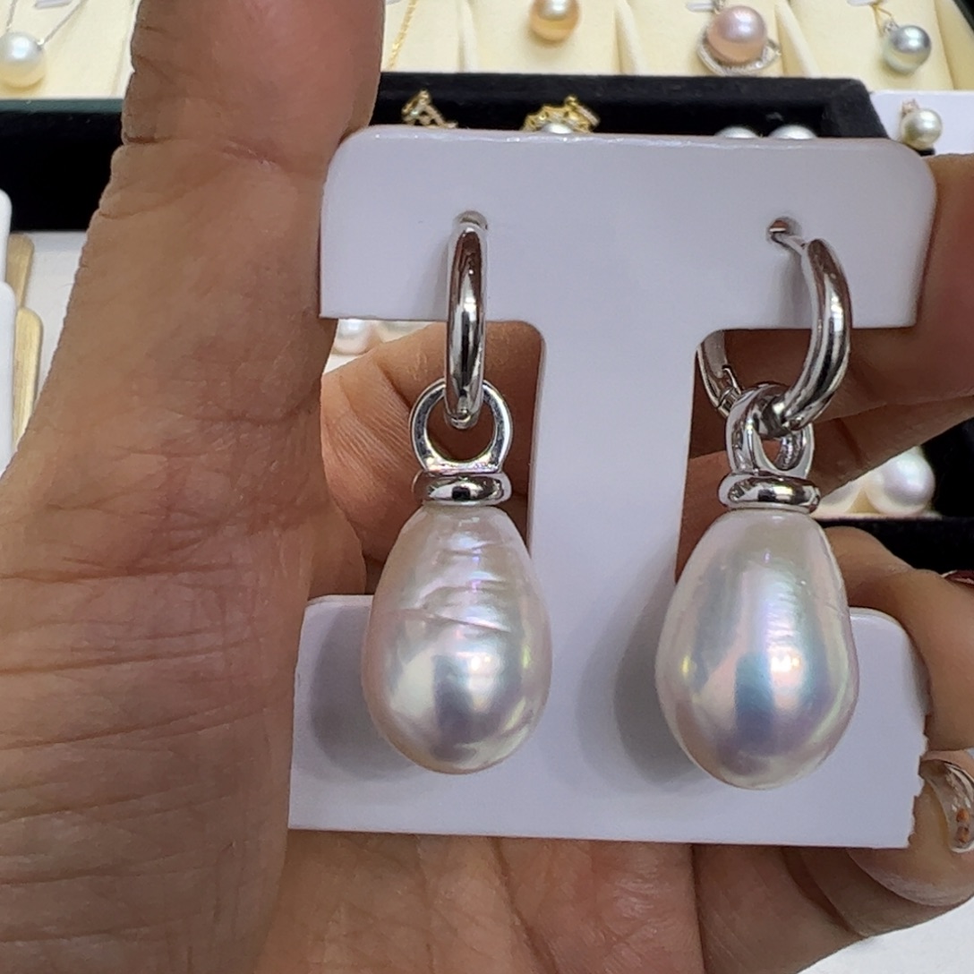 淡水珍珠吊坠(不含链)银S925镶嵌