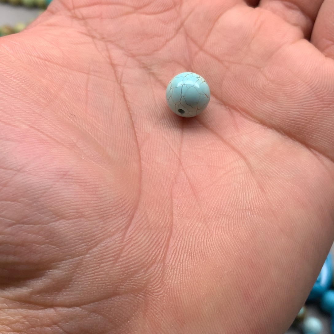 绿松石合金颈饰9.6m特色网花圆珠