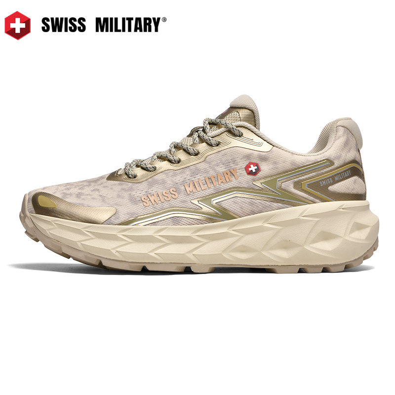 SWISS MILITARY轻便时尚百搭男女同款透气网面情侣户外登山休闲鞋