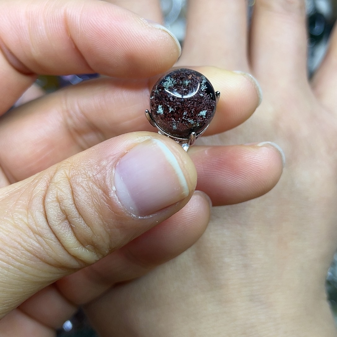 【闪购商品】银S925镶嵌珠宝半成品水晶戒指
