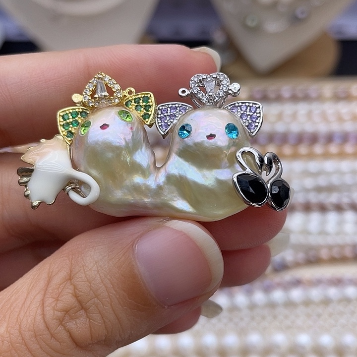 颈饰淡水珍珠银S925镶嵌