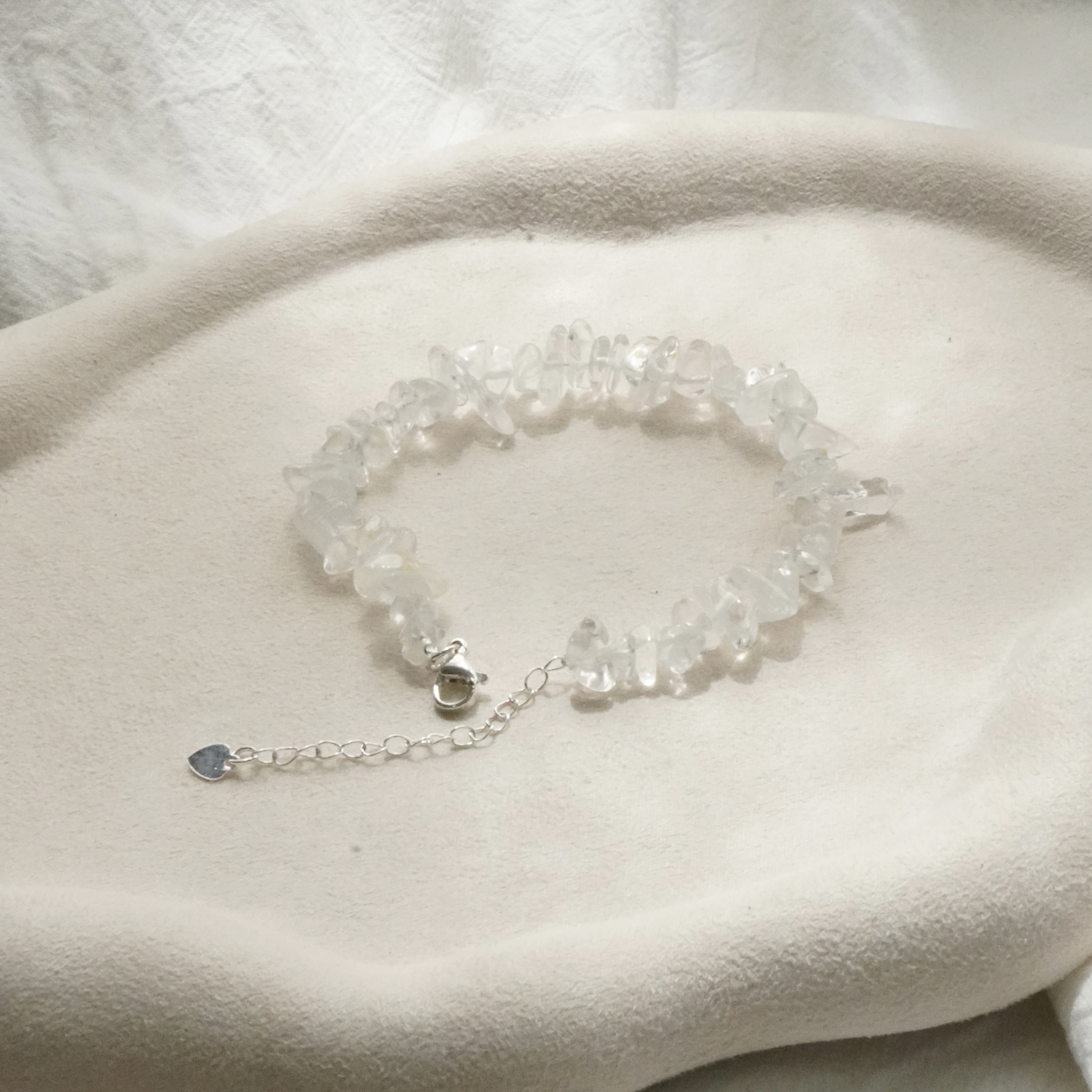 【白水晶碎石手链】天然水晶手链