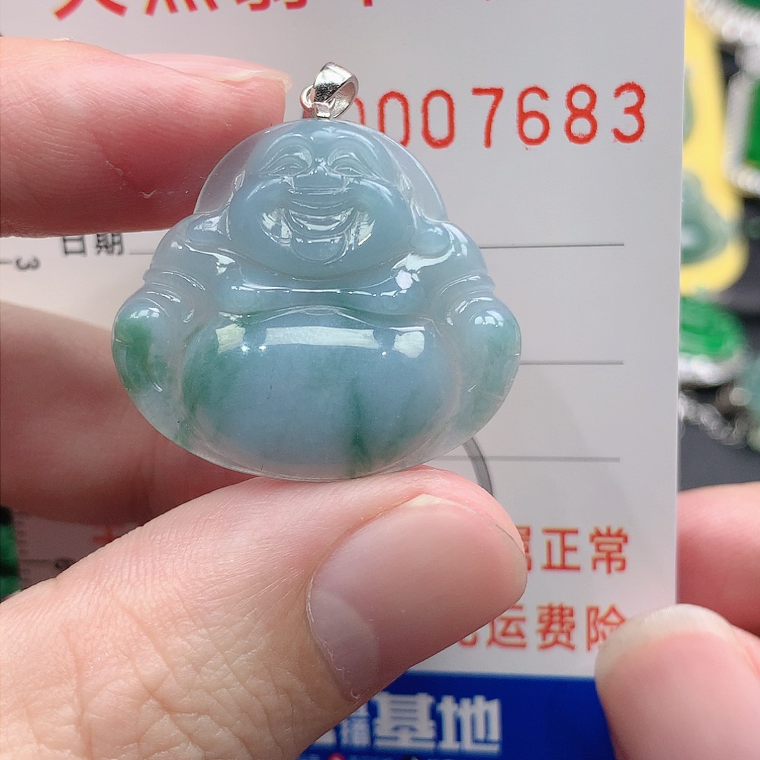 翡翠吊坠(不含链)银S925镶嵌