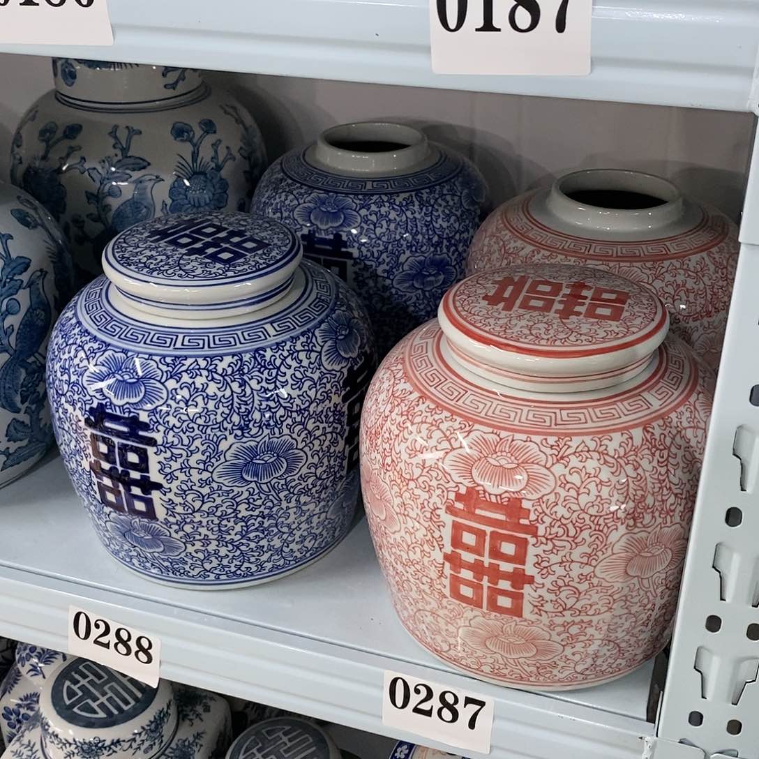 瓶回**好茶叶罐两个摆件