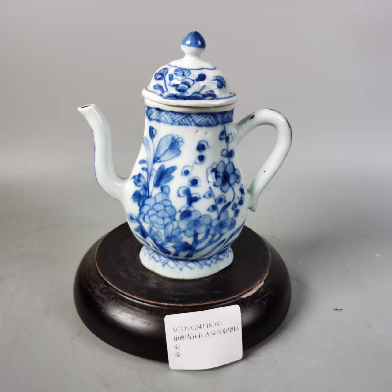 SCTY2024116051康熙青花花卉纹海棠型执壶/华夏文物商店