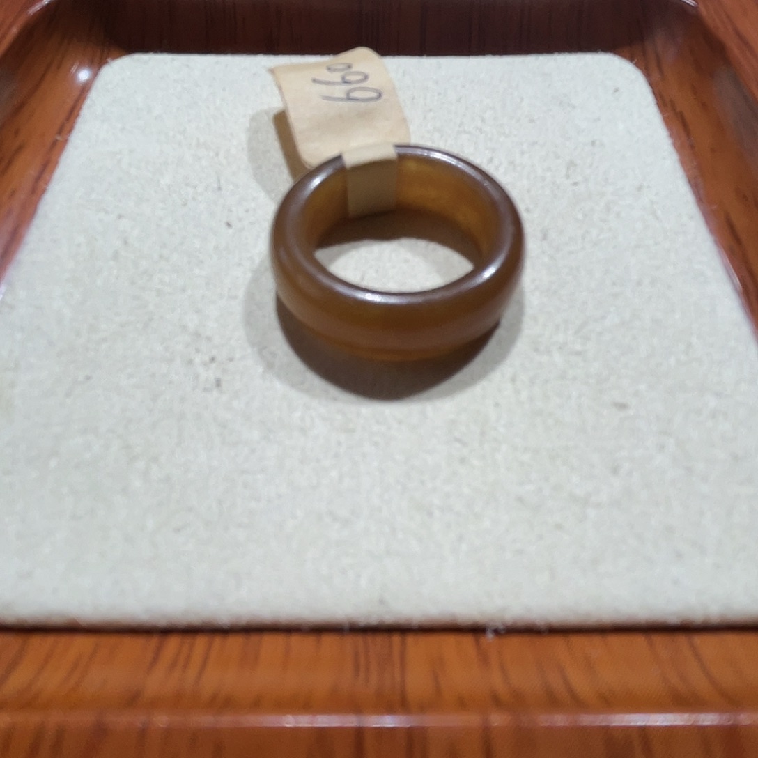 和田玉戒指未镶嵌红糖13号