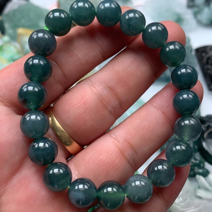 翡翠颈饰未镶嵌保真天然a货翡翠