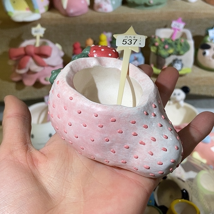 厚***饺手工手绘盆 满29包邮 537