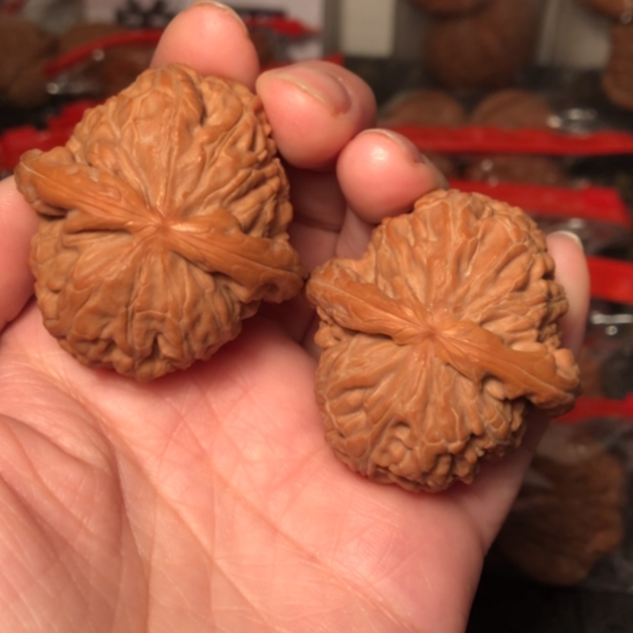 【闪购商品】文玩核桃把件白狮子41