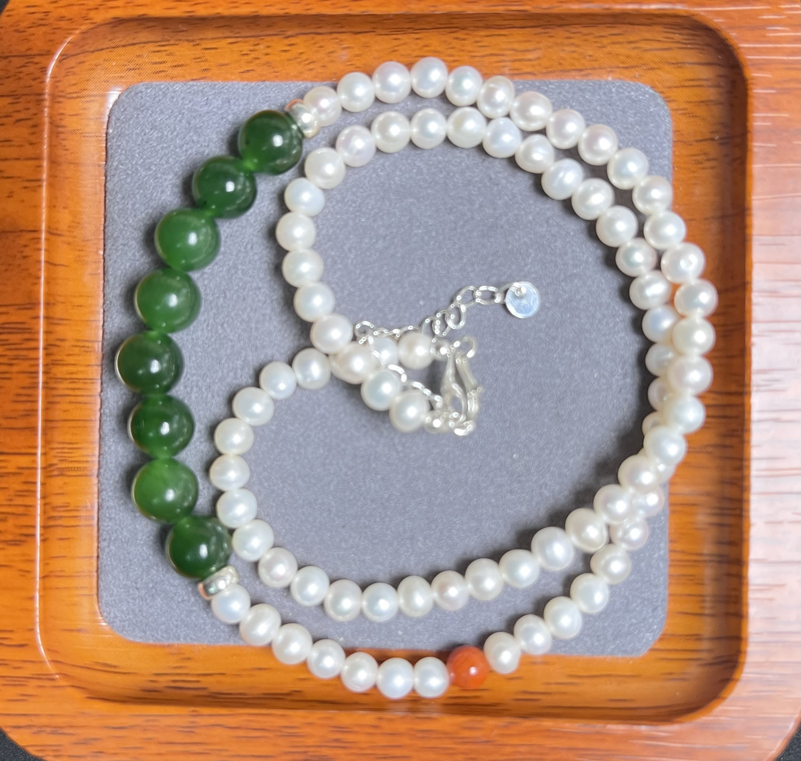 和田玉珍珠项链气质百搭