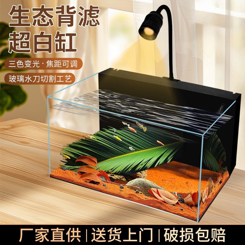 背滤南美风可调节变色射灯干湿分离超白一体生态鱼缸