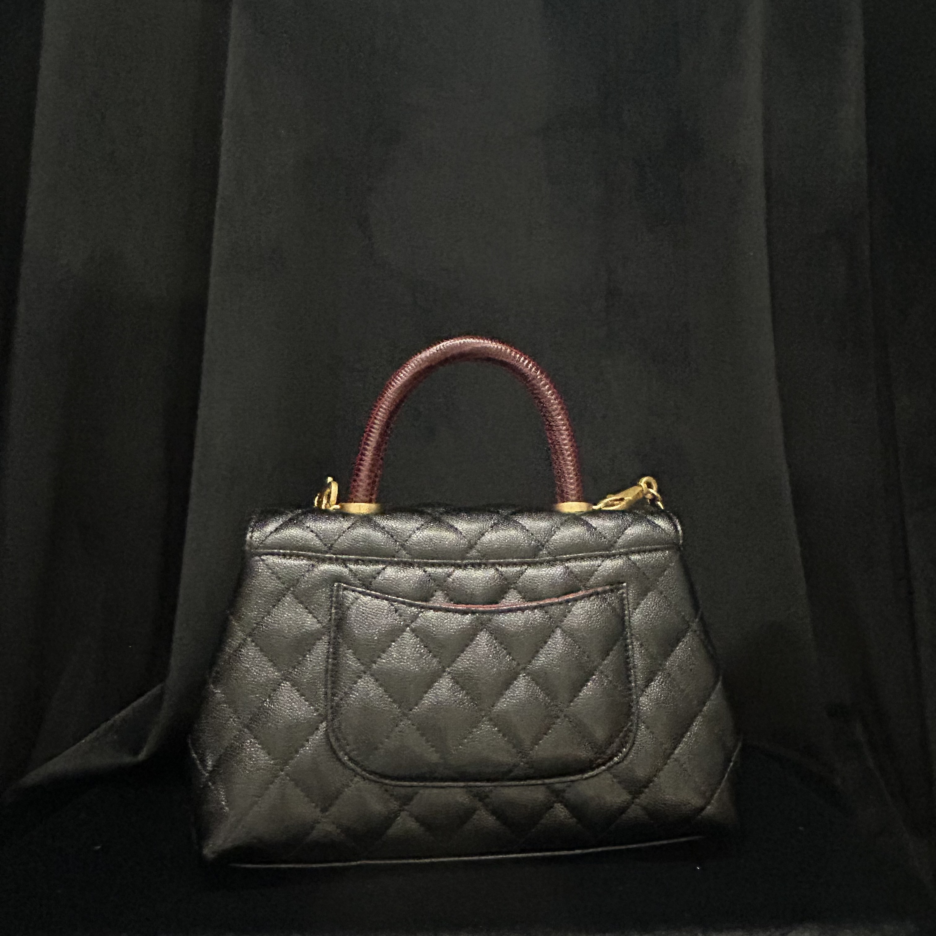 COCO DICV2025新款高端定制时尚女包 红豆 黑/红手挽 80195