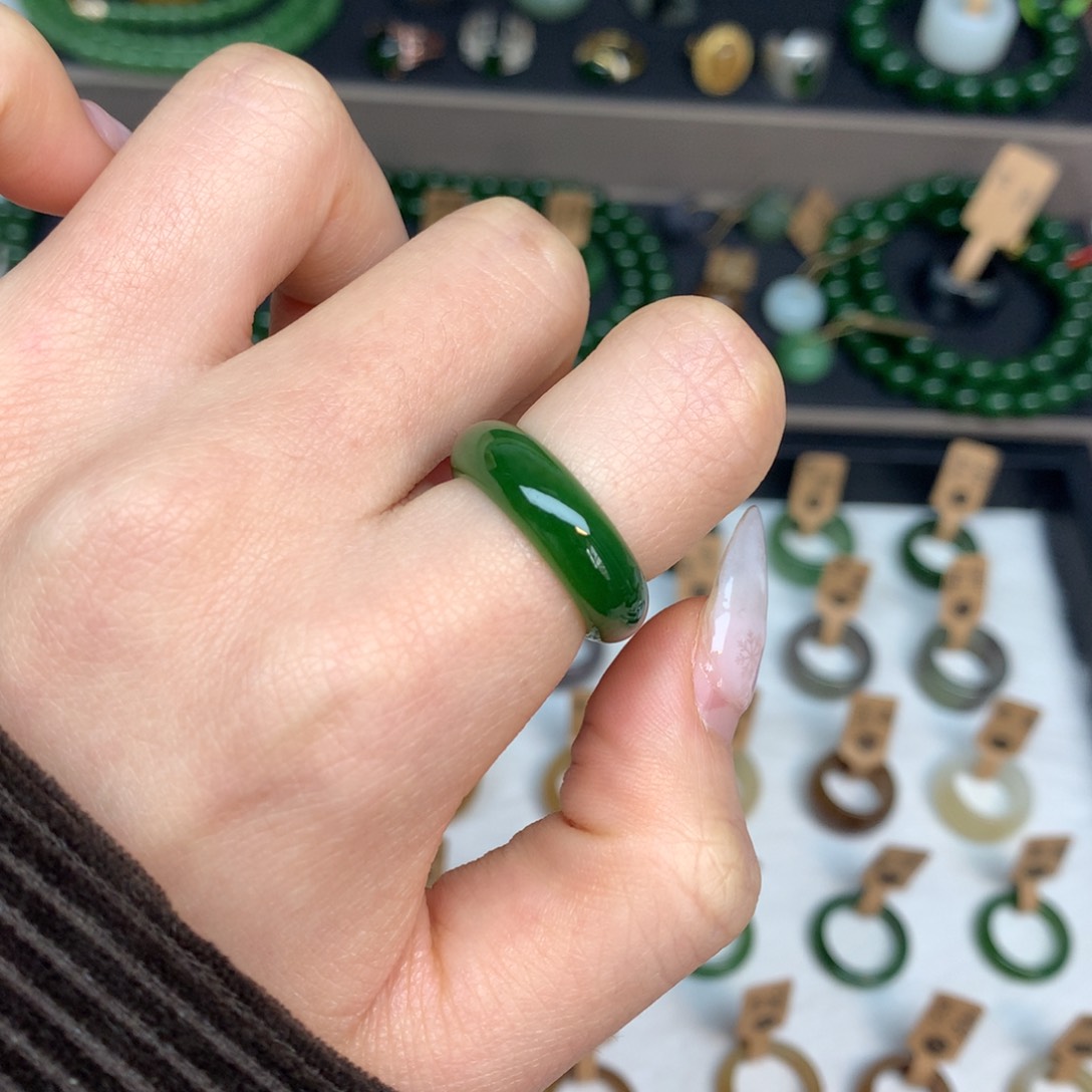 和田玉戒指未镶嵌Q**g