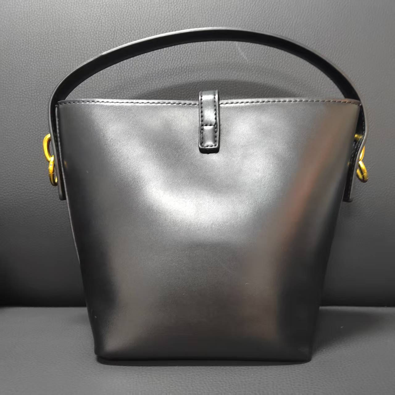 手工打造女士包手拎斜跨TA0052竖版桶包黑色太手提桶阳