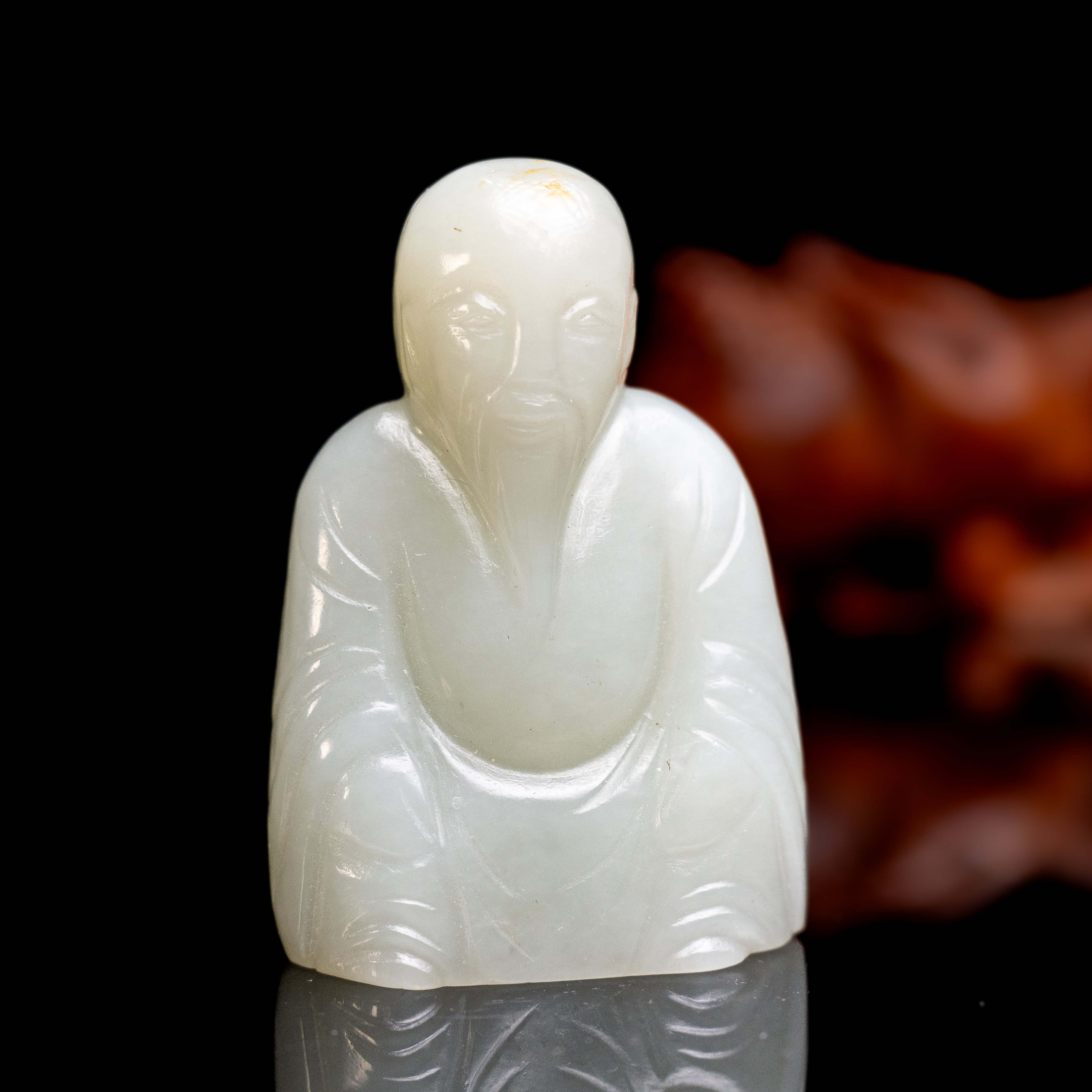 清代和田玉真武大帝-NX