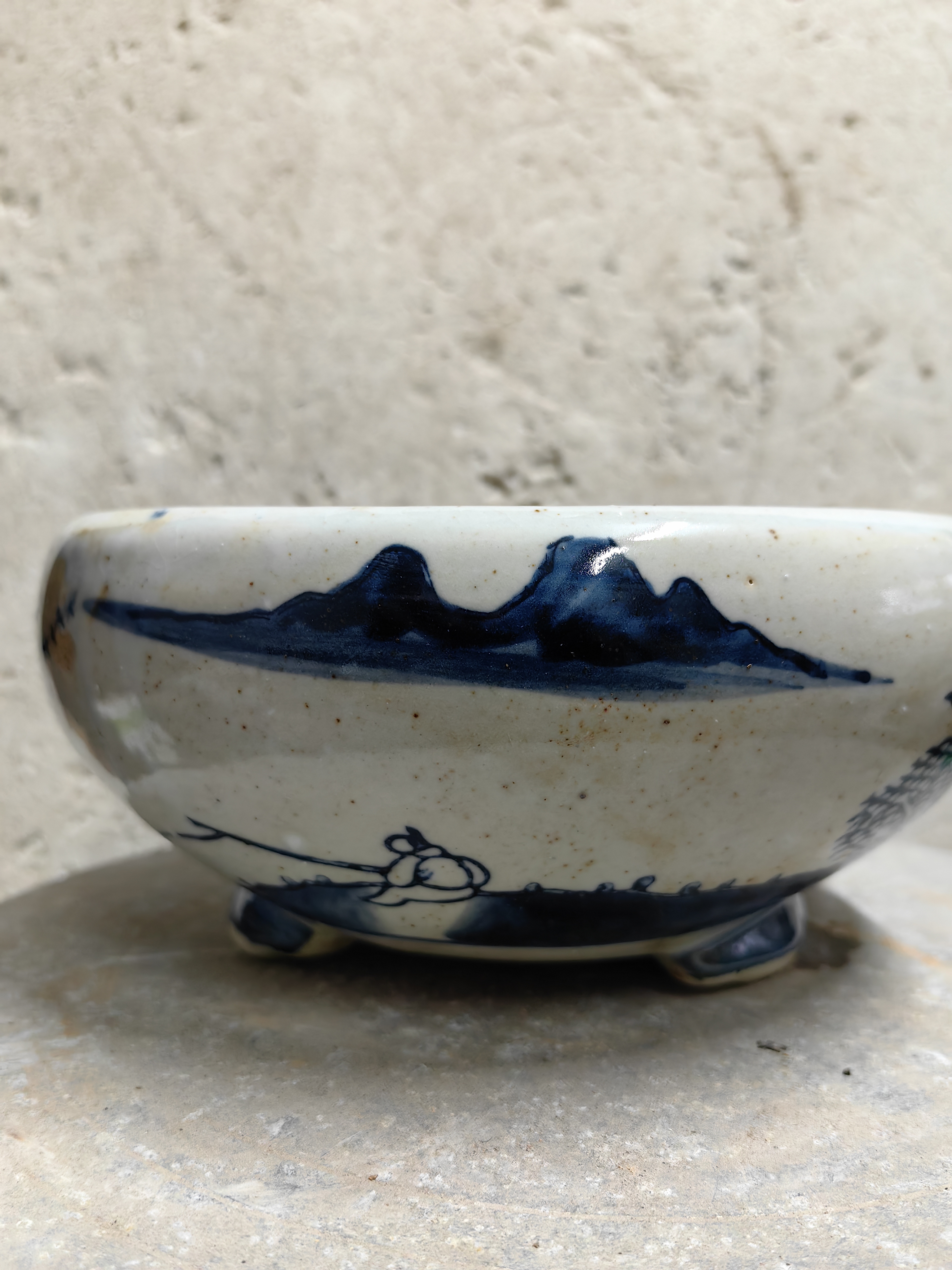 老青花瓷（芝麻釉）水盆！