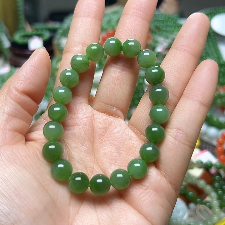 和田玉（碧玉）手链未镶嵌