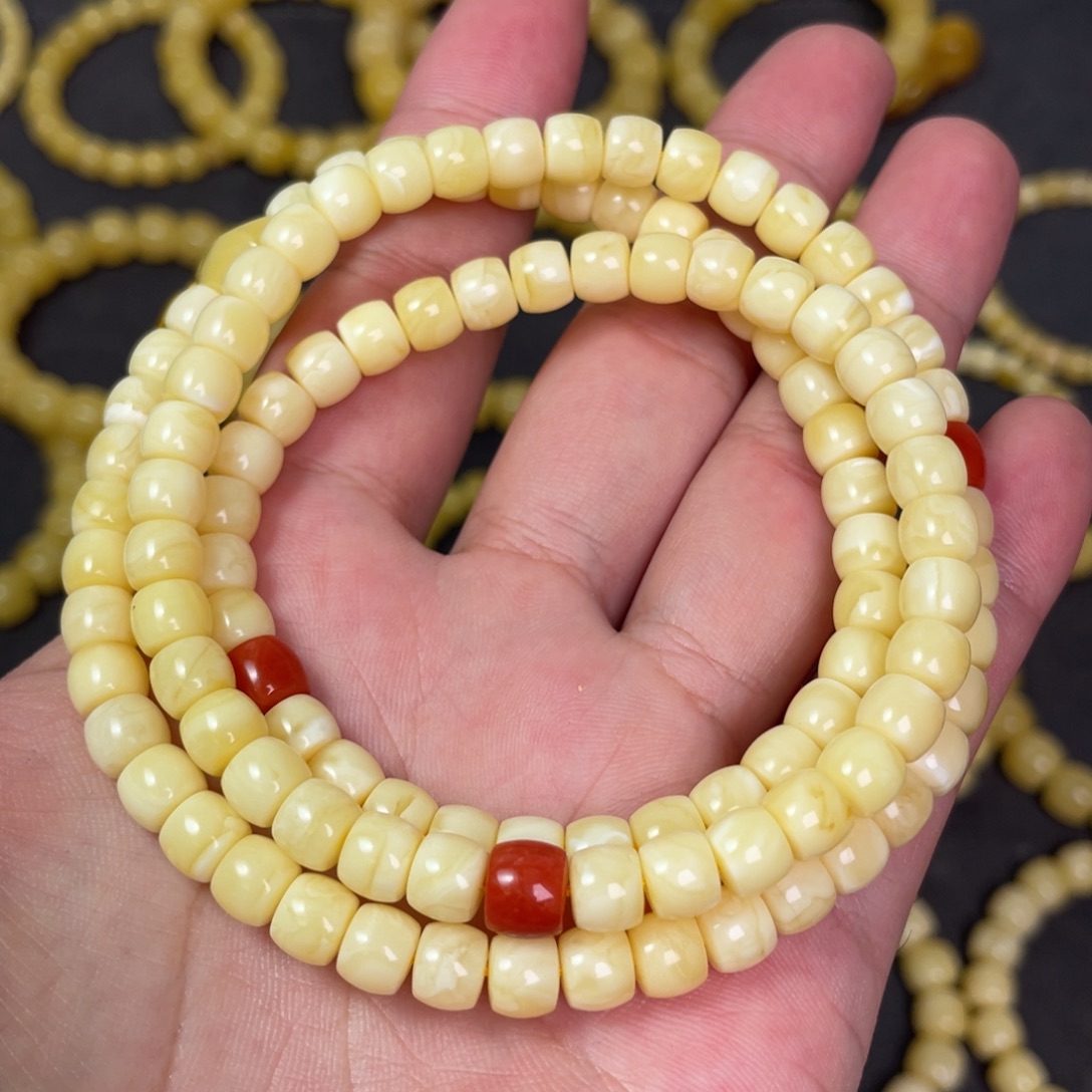 Y***裸石蜜蜡未镶嵌蜜蜡佛珠6.8mm