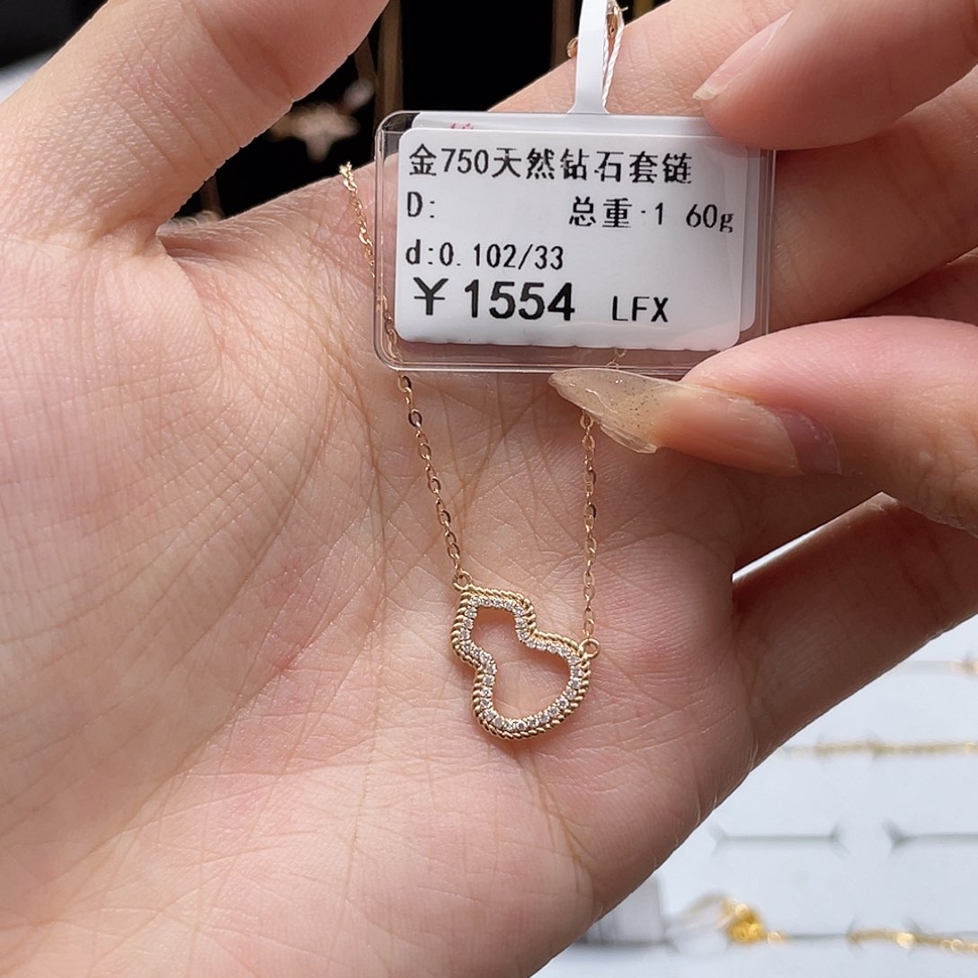 钻石套链18K金镶嵌139800