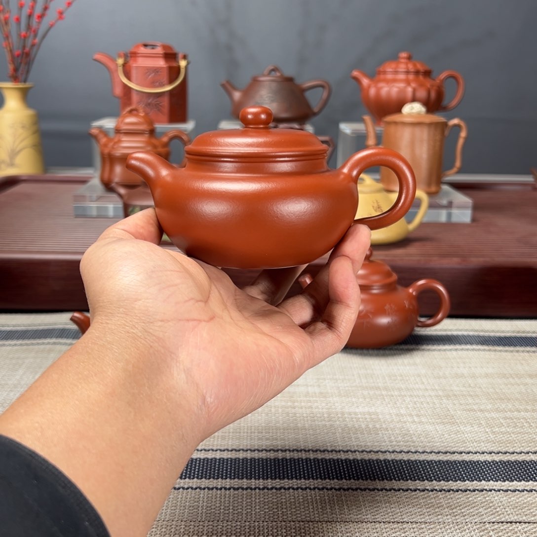 紫砂茶壶“****”仿古220CC朱泥