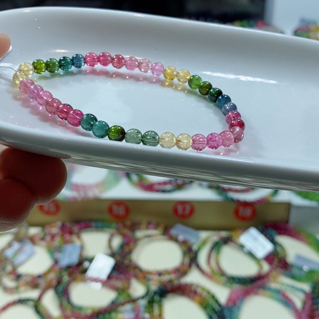 碧玺手链未镶嵌张*米碧玺