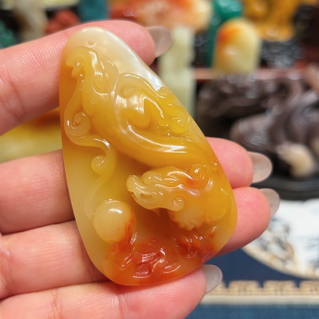 寿山石印石星*夹板