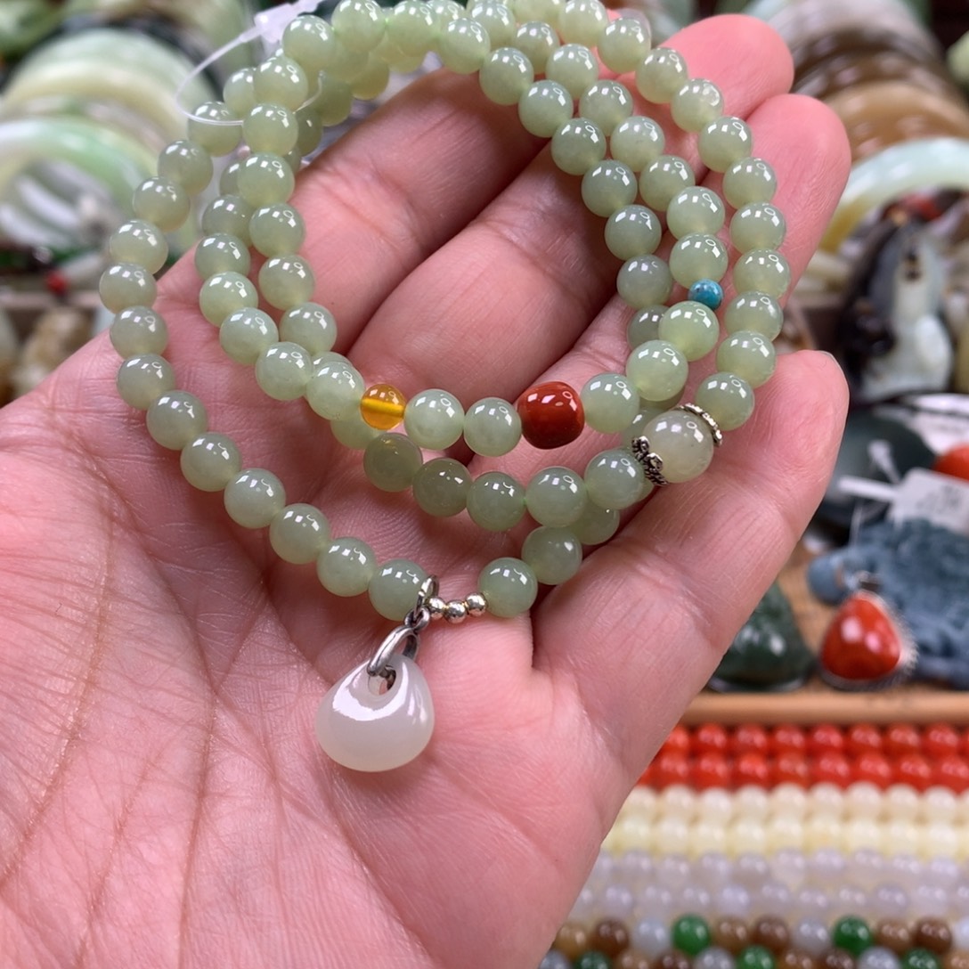 和田玉未镶嵌手链卡0.6