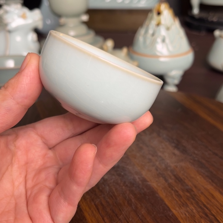 陶摆件天青小客杯kkkkjkkkkkkkkkkk