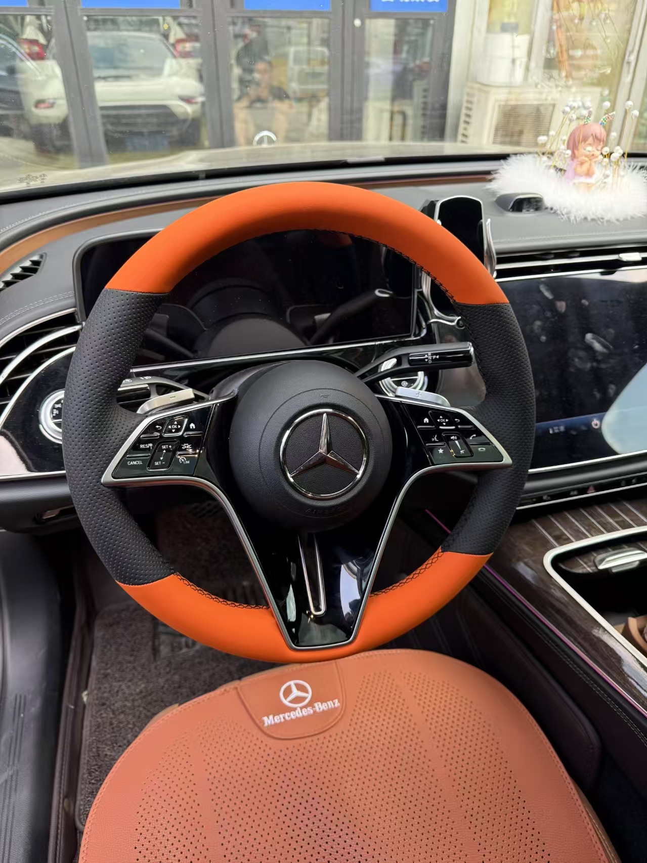 专用于奔驰A级B级C级E级GLAGLBGLC专车专用手缝方向盘套