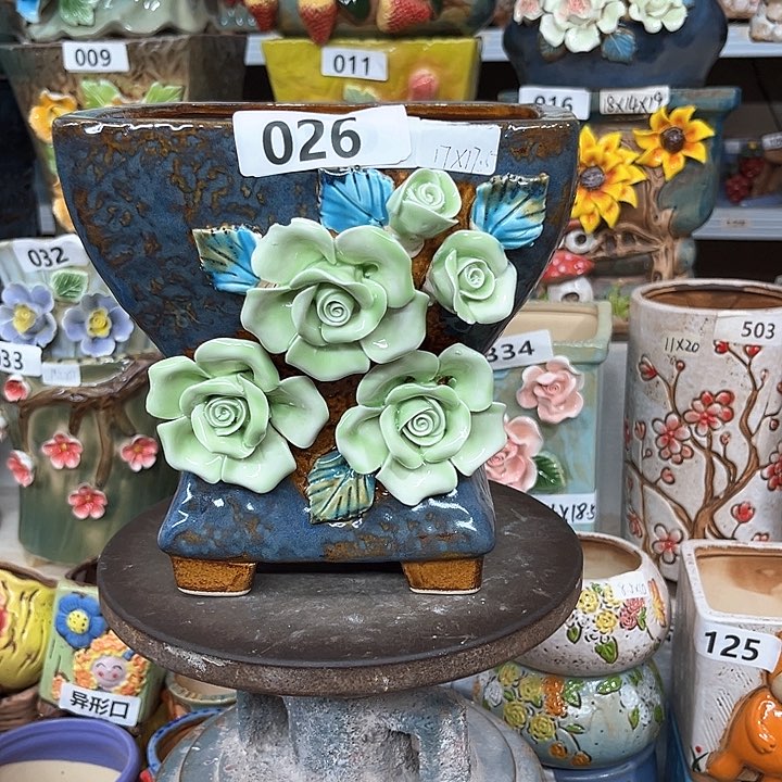 紫砂花盆粗陶材质多肉花盆