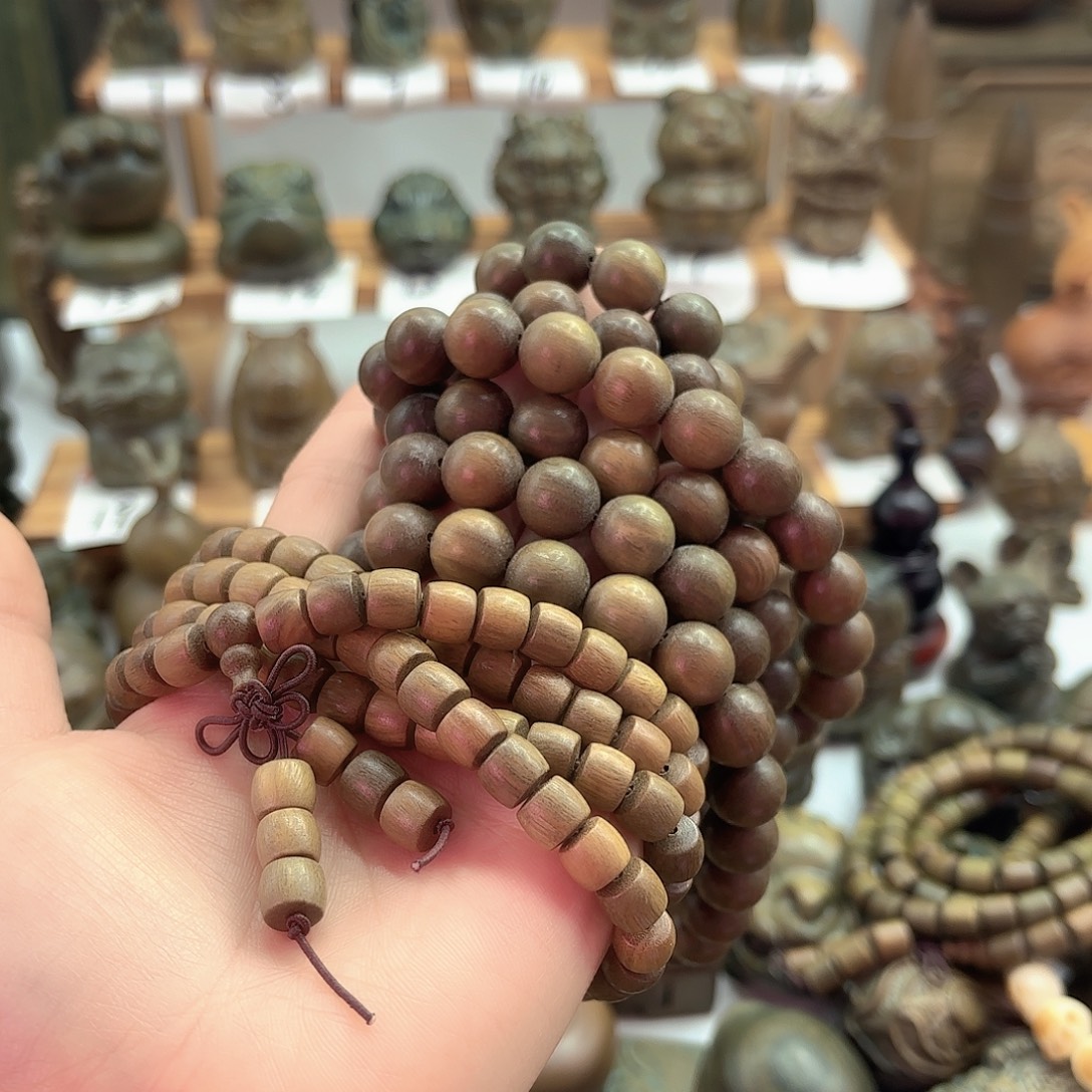 a***g木绿檀木桶珠圆珠108颗