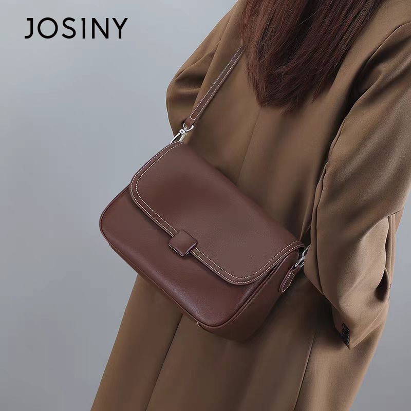 JOS1NY/卓诗尼简约复古经典时尚单肩包大容量方包豆腐包