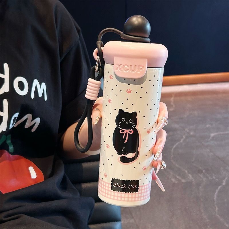 多巴胺316不锈钢内胆保冷便携吸管杯学生小众杯子ins高颜值保温杯